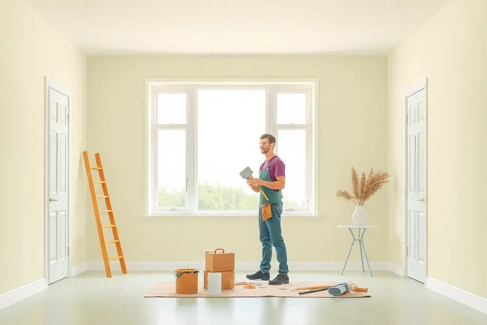 Intérieur rénové après travaux de peinture à Lançon-Provence