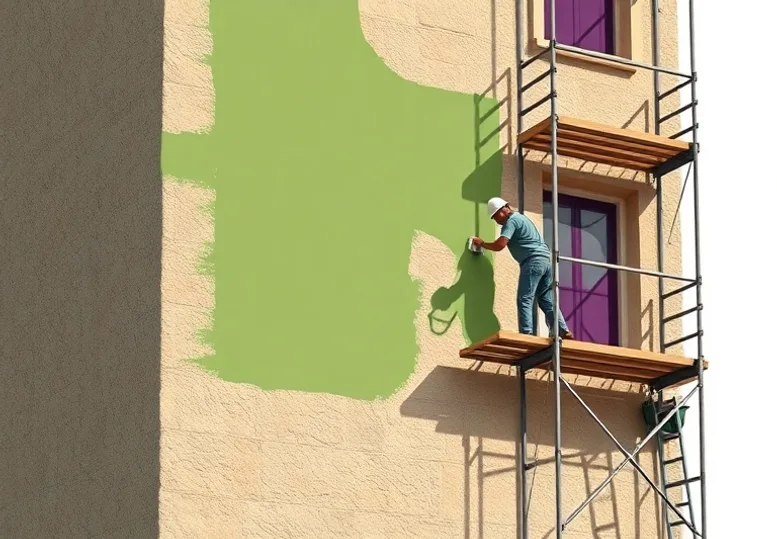 Ravalement de façade en pierre, nettoyage et application d'enduit
